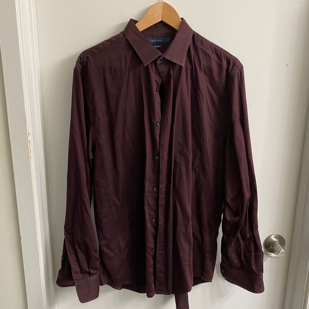 Perry Ellis Men’s Non-Iron Cotton Shirt Size L